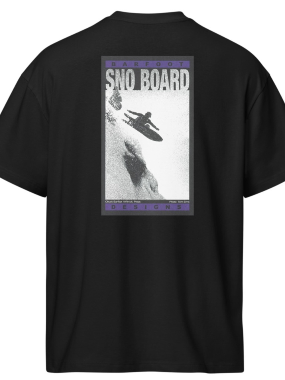 Retro 1982 BARFOOT SNOBOARD T-shirt  (Snowboard tee - Burton snowboard - Capita